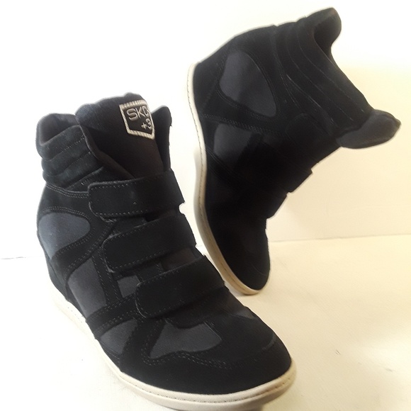 Skechers Shoes - Skechers +3 Black Heeled High Tops Size 7.5